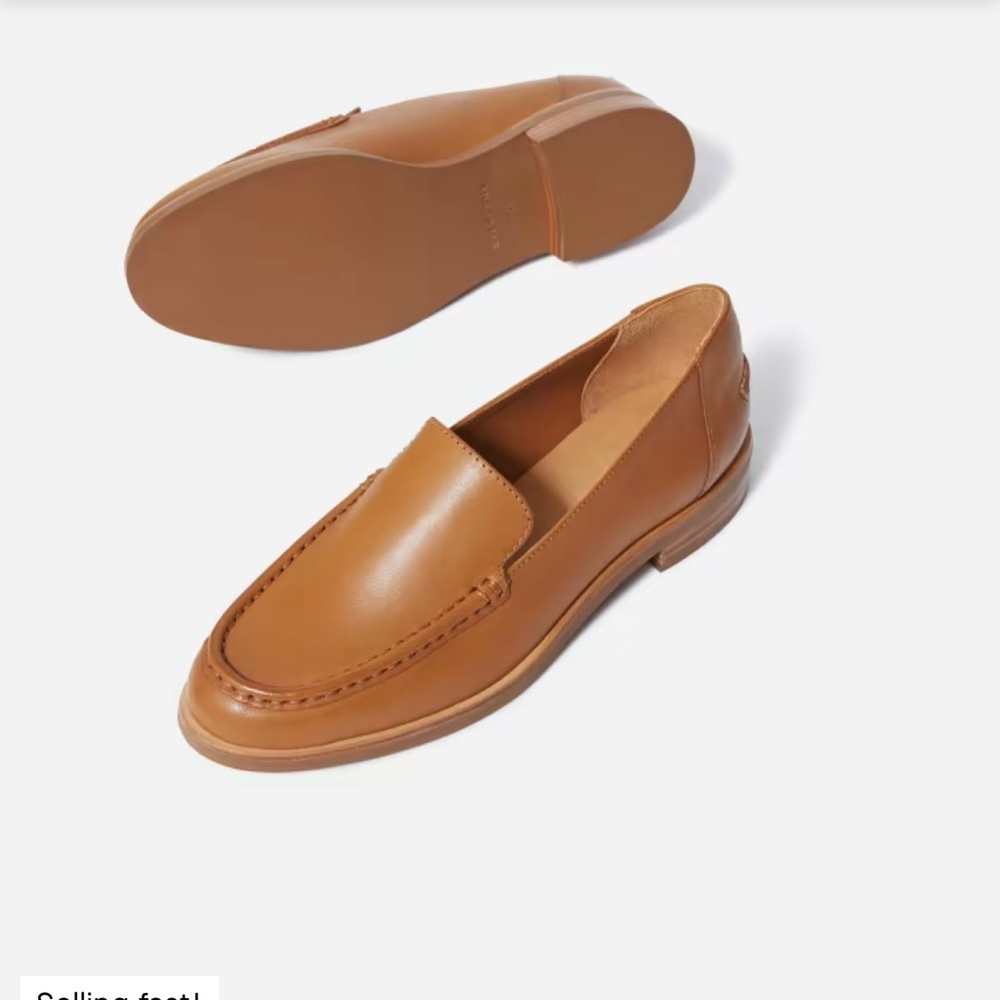 NEW Everlane Camel Tan Leather The Modern Loafer in Size 8 - Picture 2 of 12